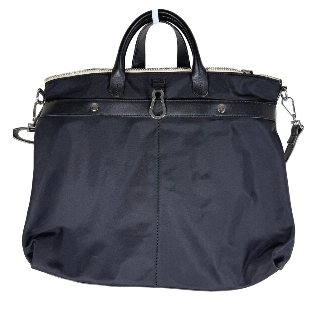 Uri Minkoff Black Nylon Leather Large Tote Bag Commuter Business Travel Office